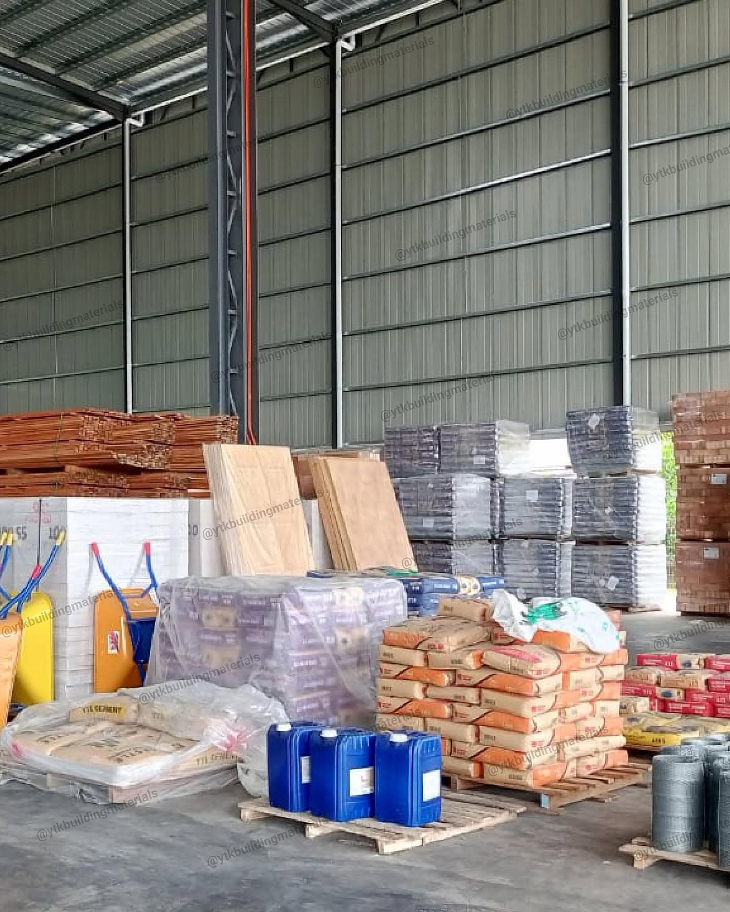 Inside YTK's warehouse and timber yard