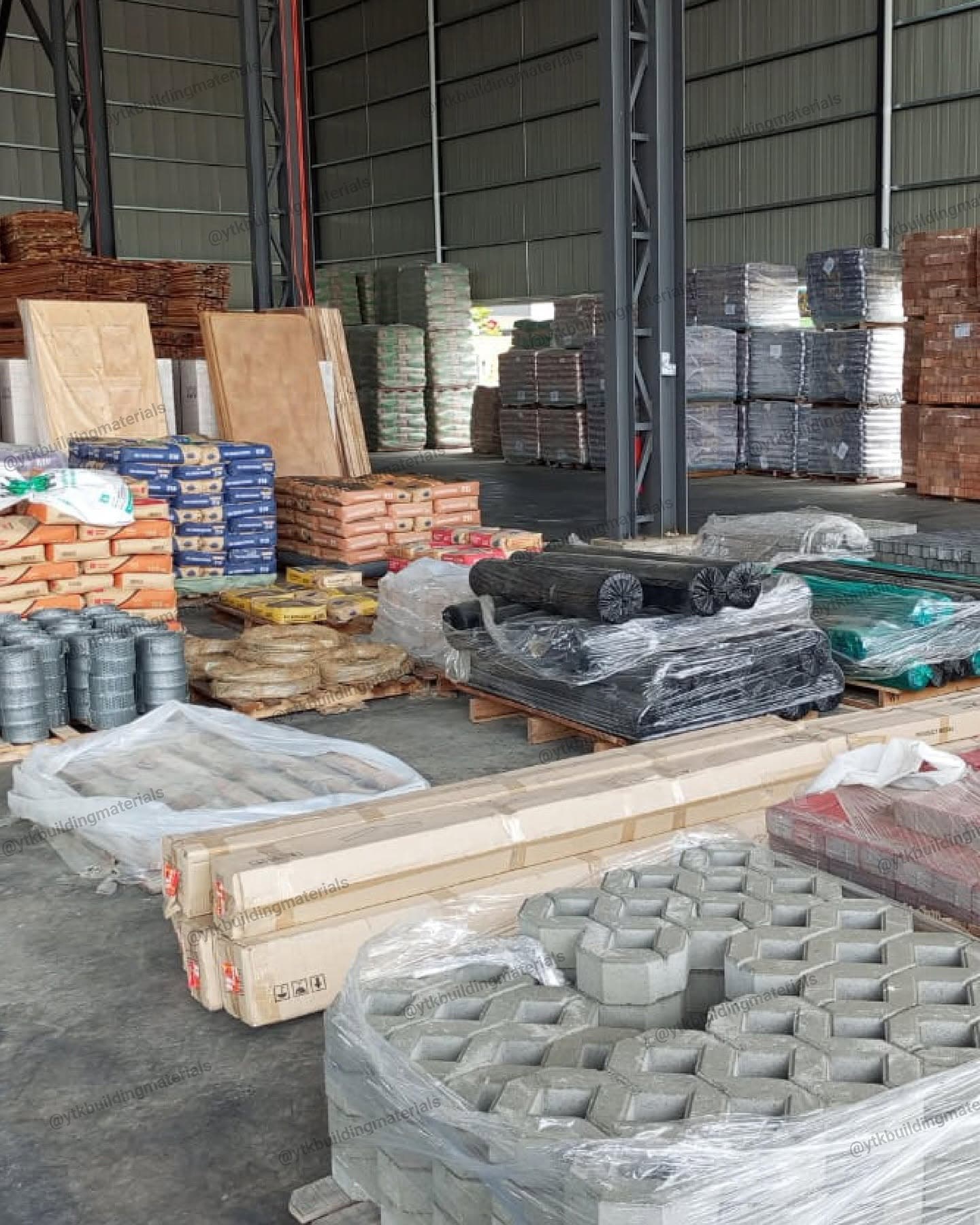 Inside YTK's warehouse and timber yard