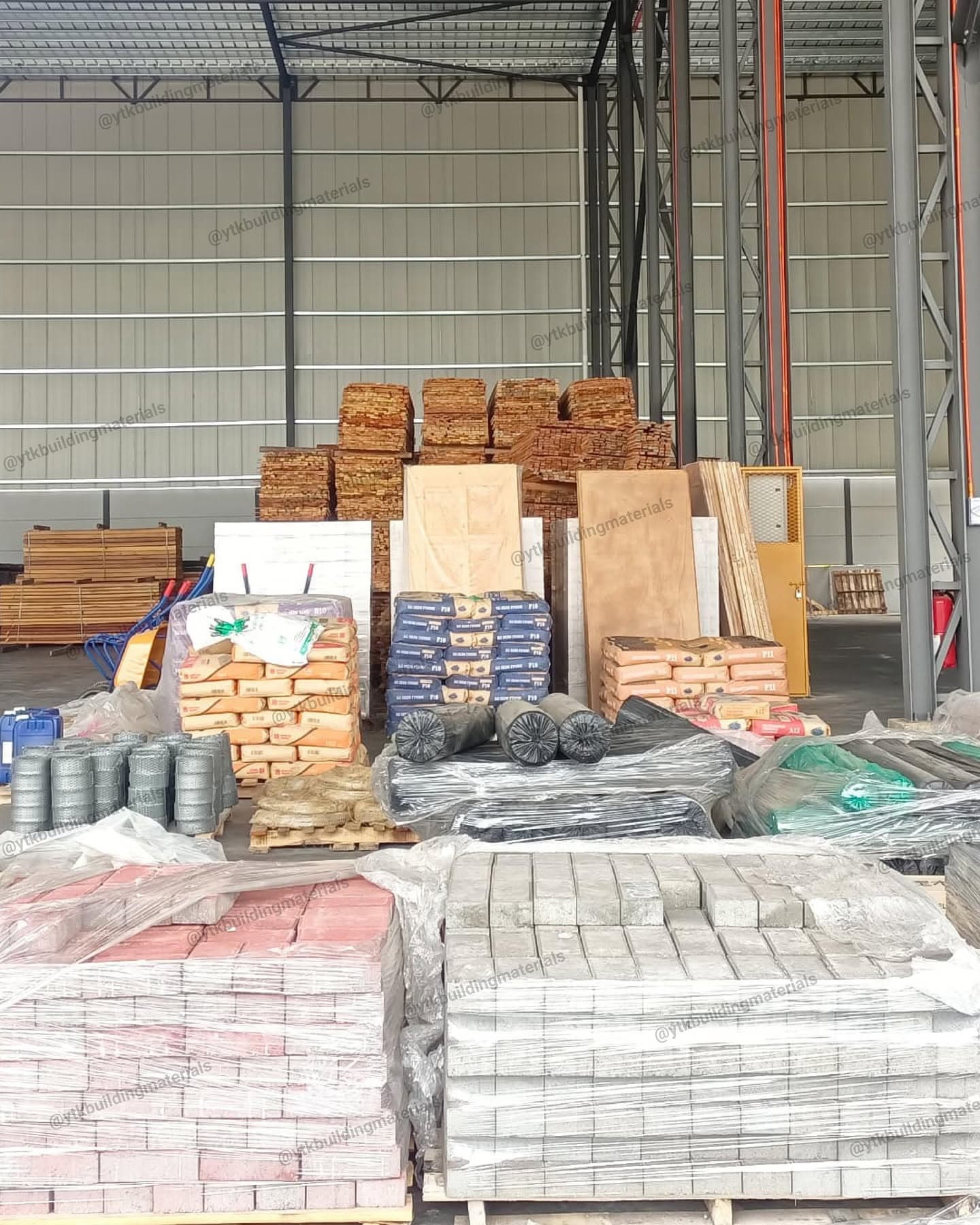 Inside YTK's warehouse and timber yard